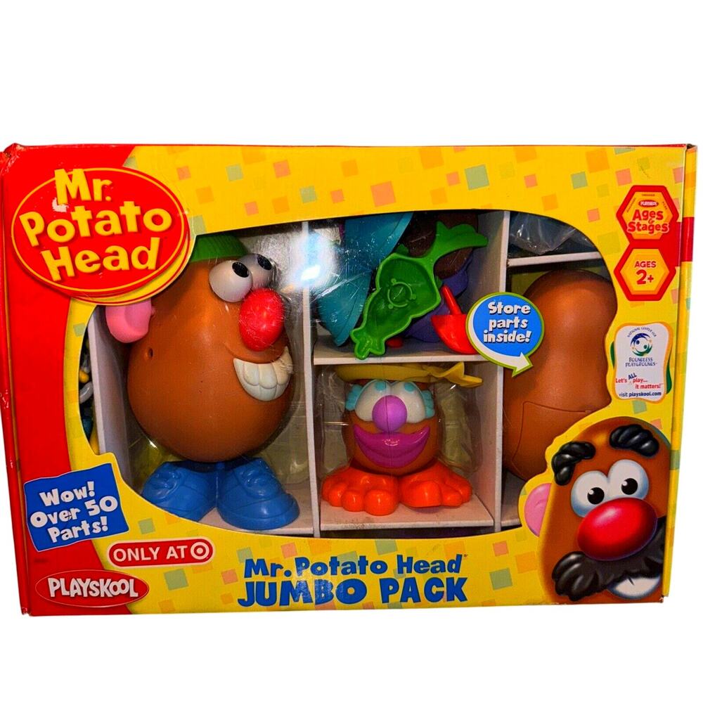 NEW Sealed 2006 Mr. Potato Head Jumbo Pack Target Xcls 50 Parts 3 Spuds VINTAGE